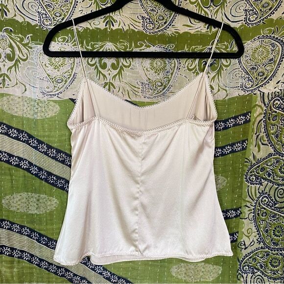 Vintage Y2K Elie Tahari Tan Silk Camisole Size Small - Picture 7 of 13